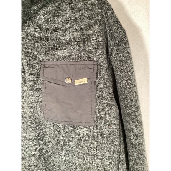 Woolrich Pullover 1/4 Snap Collar Fleece Parka Jacket Mens Size XL Heather Gray - Picture 2 of 4